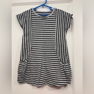 Peekaboo Beans striped dress (size 6)